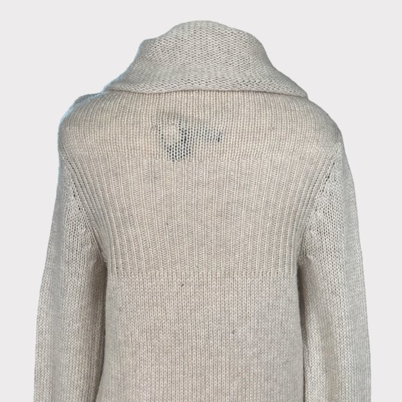 MODA International Tan Knit Snap Button Cowl Neck Sweater Women's Size Small - Picture 5 of 15